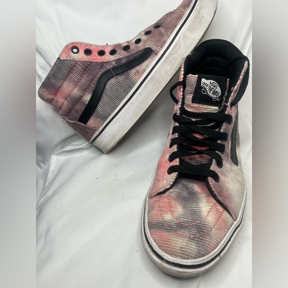 VANS with comfy cushion Pink and Black tie dye High-Top Sneakers 9.5 w/ 8.0 m